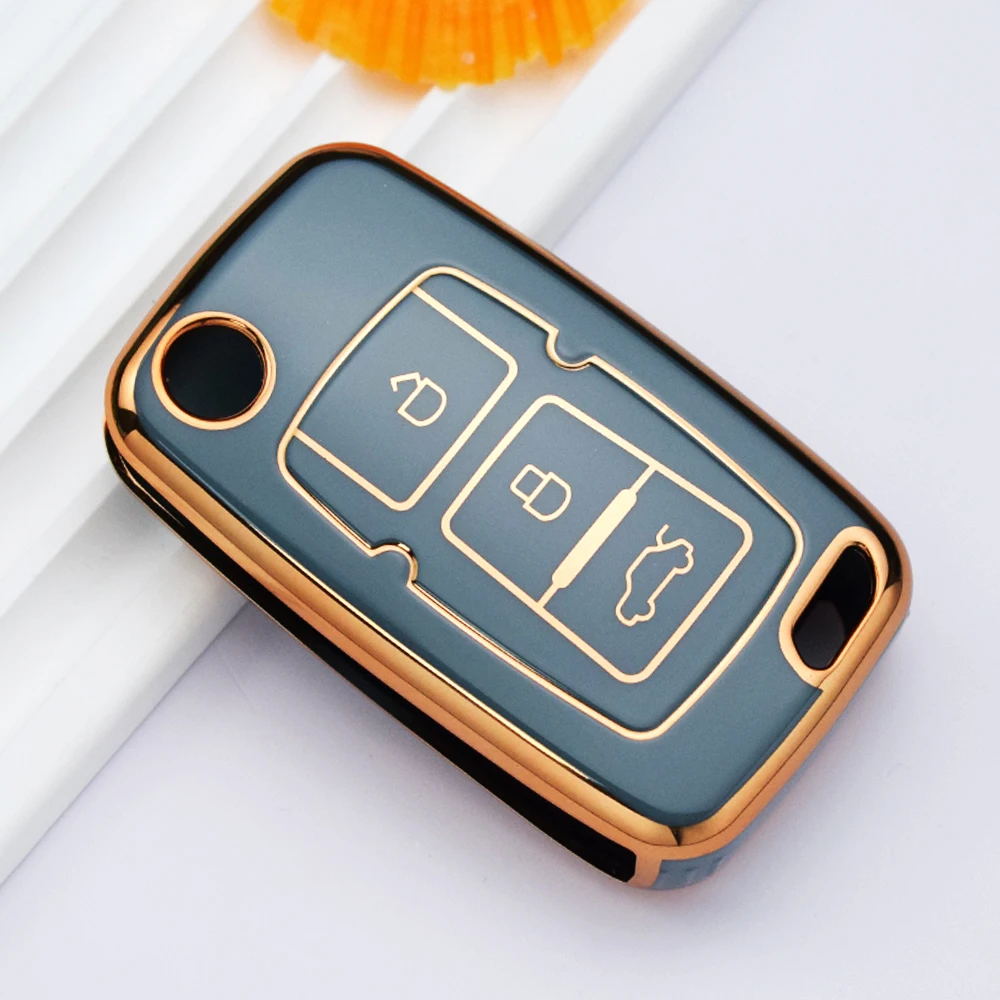 TPU Remote Car Key Case Cover for Geely Emgrand EU 7 EC7 EC715 EC718 EC7-RV EC715 EC718-RV GC5 GC6 EC8 SL Keychain view 3