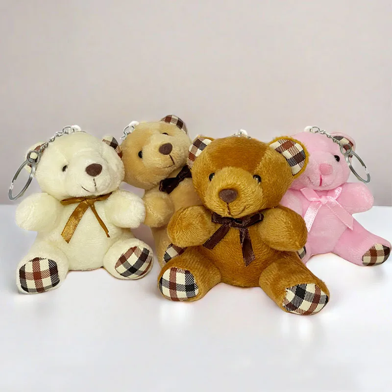 Porte-clés ours en peluche mignon, pendentif jouet en peluche, cadeau d'anniversaire pour enfants, porte-clés pour sac