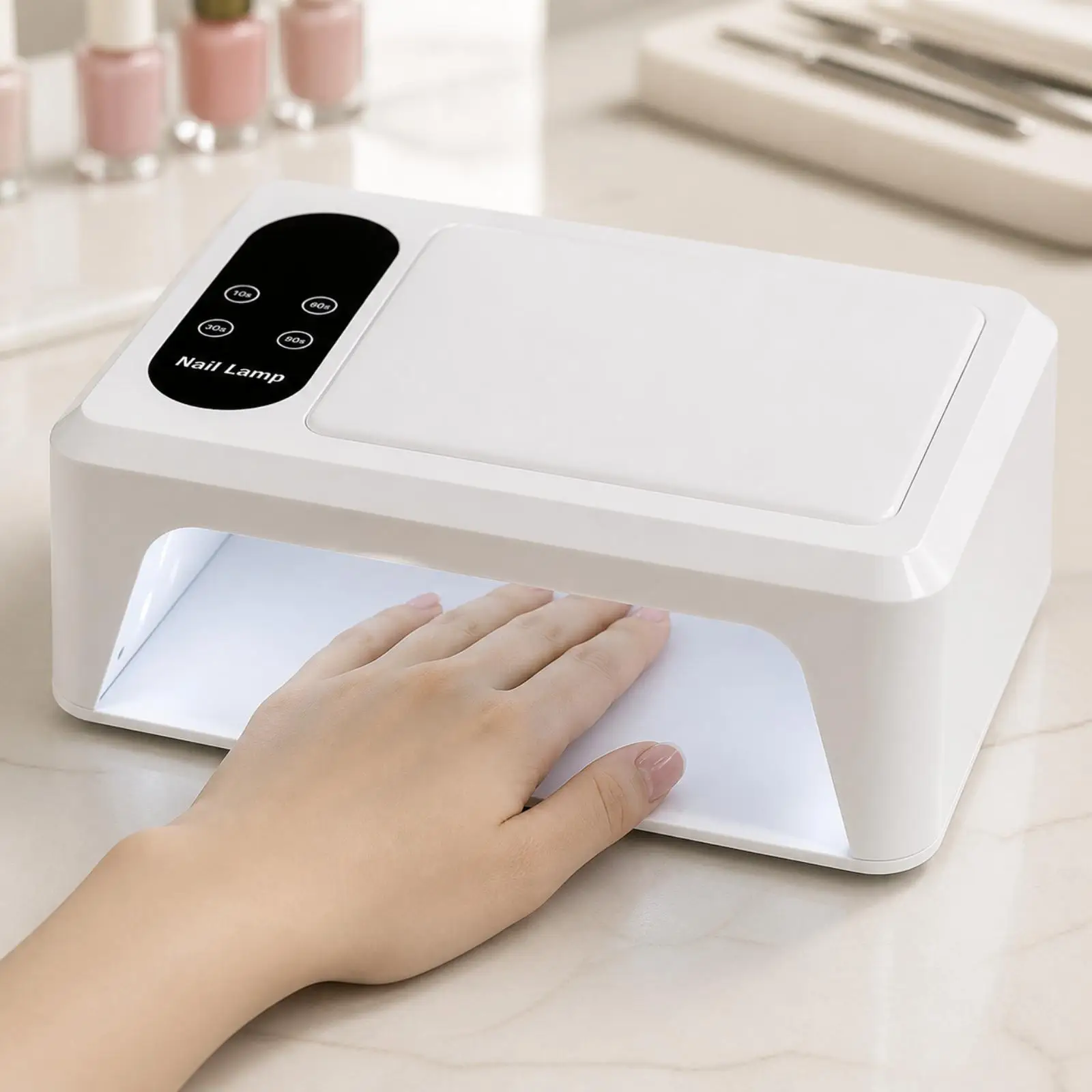 380W LED Nail Lamp with Hand Rest for Gel Curing Manicure Dryer Machine for Salon Style Nail Art Tools and Equipment