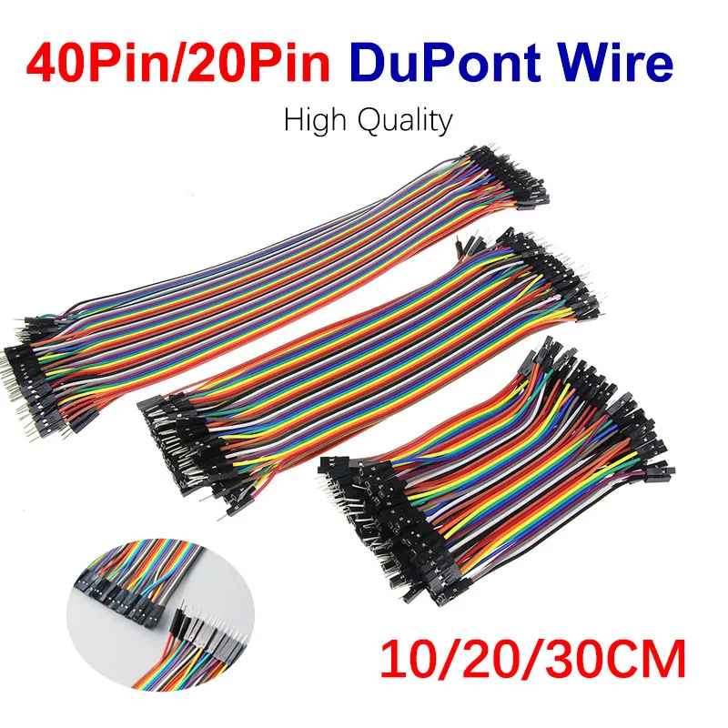 Dupont Jumper Wire Cable Set Kit ,10CM 20CM 30CM Male to Male, Male to Female, Female to Female for arduino DIY Jumper Wire Kit