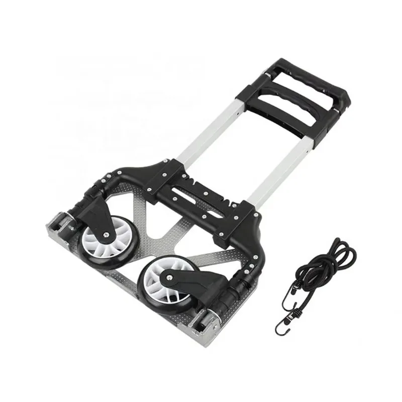 Warehouse Dolly Heavy Duty Hand Truck Trolley Industrial Aluminium Folding Trolley Folding Hand Cart with Two Wheel