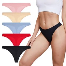 Women ruffles Underwear Invisible Seamless T Panties G-String Female Sexy Thongs Intimates Lingerie Ladies Briefs 1pcs abc12