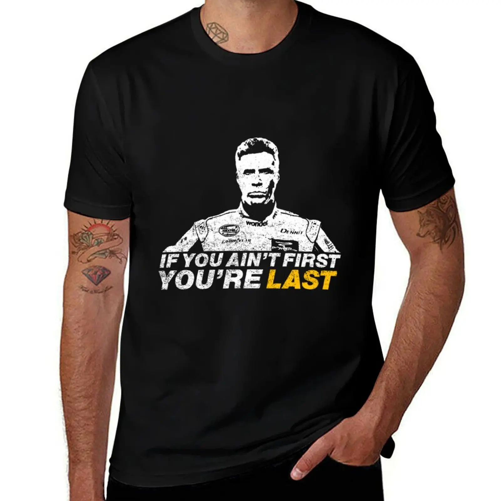 

Ricky Bobby T-Shirt man t shirt graphic black cotton t-shirt plain for man package T-Shirt