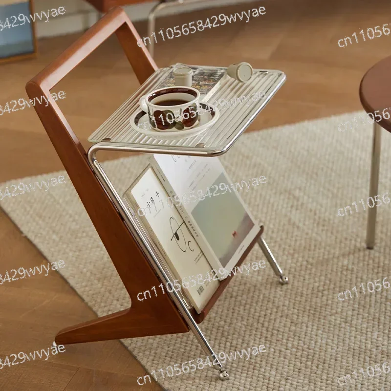 

Прикроватный столик из массива дерева, маленький кофейный столик, прикроватная тумбочка, миниатюрный креативный столик для спальни