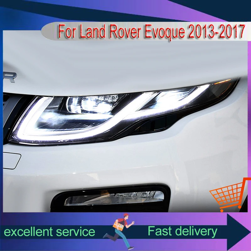 Powerful Headlights for Cars Land Rover Evoque 2013-2017 Front Lamp Projector Lens DRL Full LED Turn Signal Tools Car Accessory