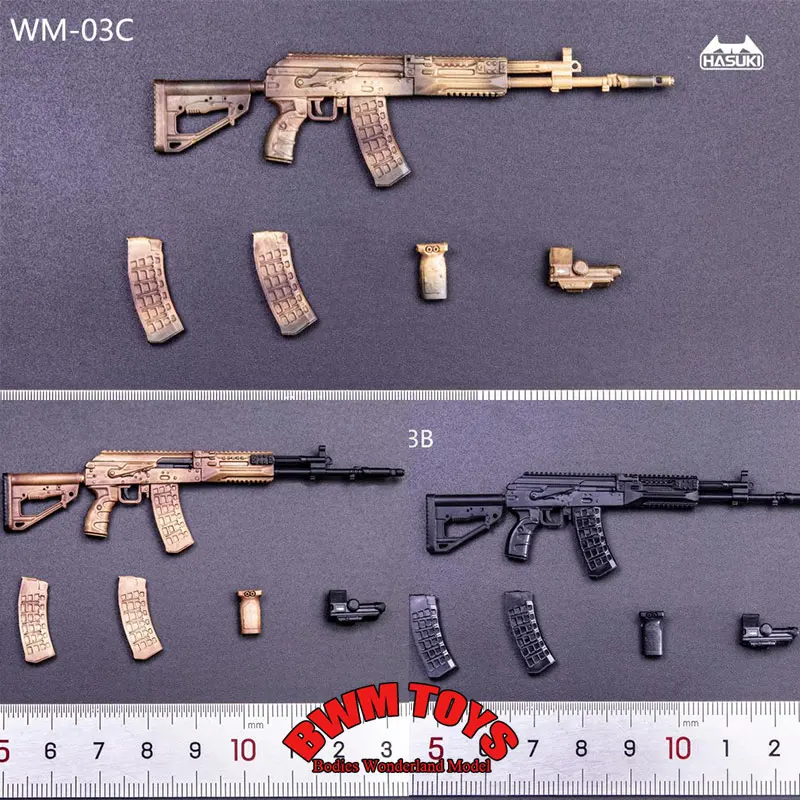 

In Stock HASUKI WM-03 1/12 Scale Soldier AK-12 Weapon Gunbelt Magazine Accessory For 6Inch Action Figure Doll Body