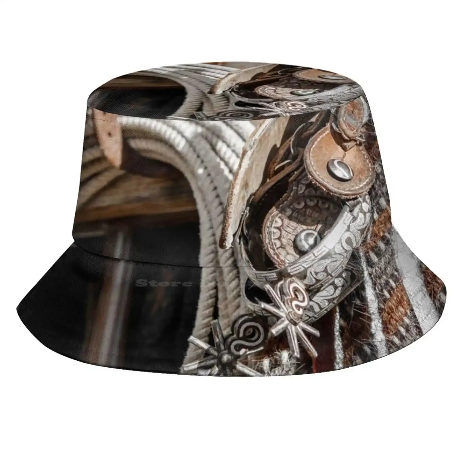 Cowboy Tools Sun Cap Fisherman Hat Bucket Hats Rope Spur Western Horse