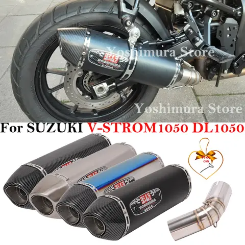 스즈키 V-STROM1050 슬립온, 요시무라 오토바이 배기 머플러, 미들 링크 파이프 이스케이프, 탄소 섬유 DB 킬러, DL1050 1050