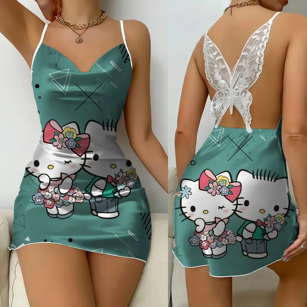 Fashion New Nightwear For Woman Sexs Top Seller Sexy Nighty for Women Sleeveless Pajamas Woman Summer Cartoon Character Pattern