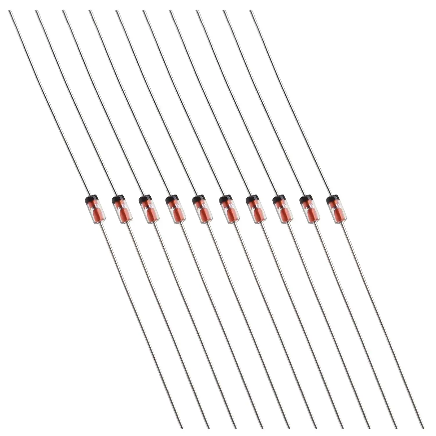 

25 Pcs 1N34A 1N34 Schottky Diodes 50mA 65V DO-35 (DO-204AH) IN34A IN34 Axial Schottky Blocking Silicon Diodes