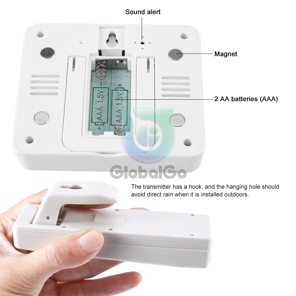 Intelligent Wireless Transmission Thermometer Alarm Thermometer Digital Wireless Sensor for Refrigerator Freezer Indoor Outdoor