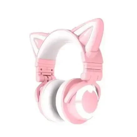 Bonitos auriculares inalámbricos con forma de gato, luces de control por aplicación, auriculares con orejas de gato de alta calidad para juegos por ordenador