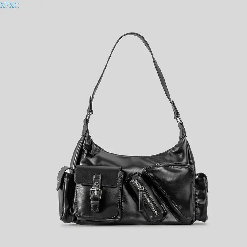 

X7XC Trendy Women's PU Leather Shoulder Bag Armpit Bag and Handbag Casual Work Purse for Commuting and Social Event