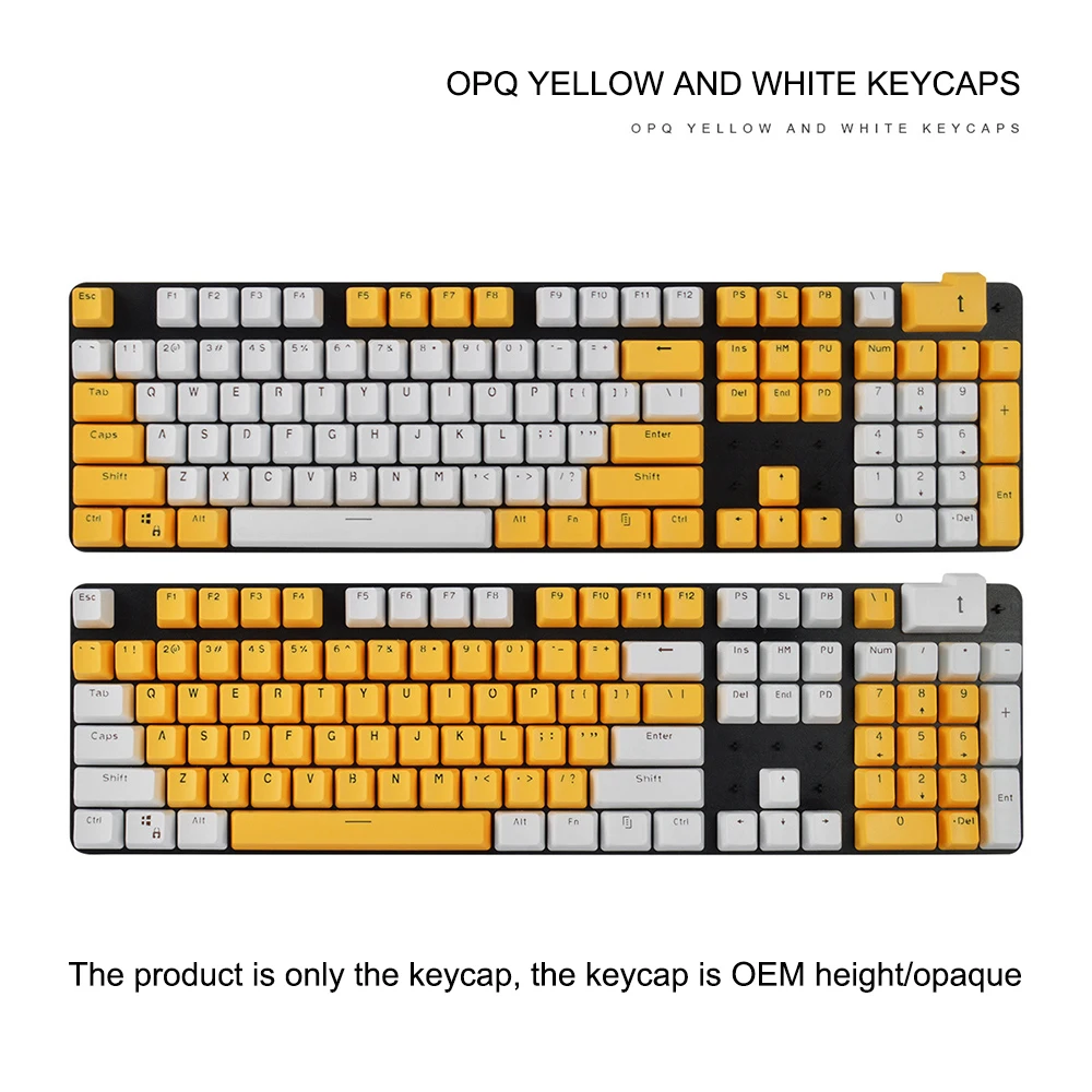 

OPQ Keycaps ABS Mechanical two-color keycap Opaque 106 Keys High Qualty Detachable Keycap Universal Mechanical Gaming 61/87/104