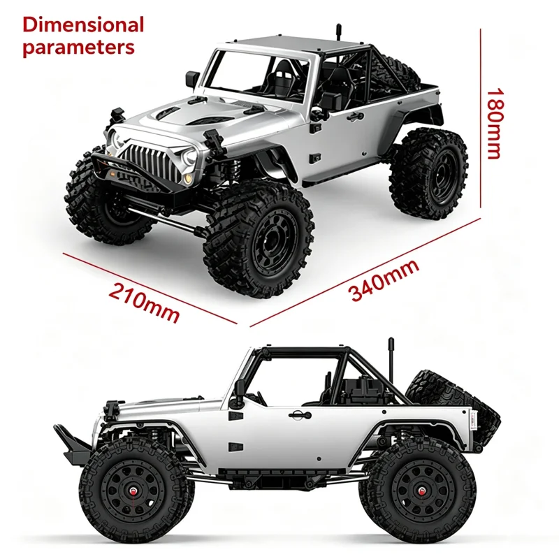 MJX Hyper Go H12Y+ Brushless 4WD RC Rock Crawler Proportional Throttle Steering Off‑Road Hobby Remote Control Vehicle Profession