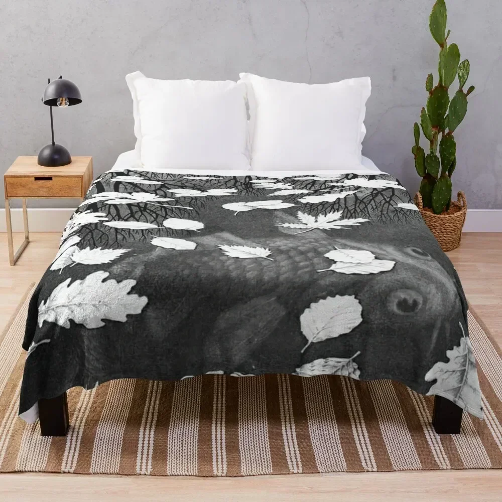 

Three Worlds by M.C. Escher Throw Blanket Faux Fur Soft Warm Blanket for Bed