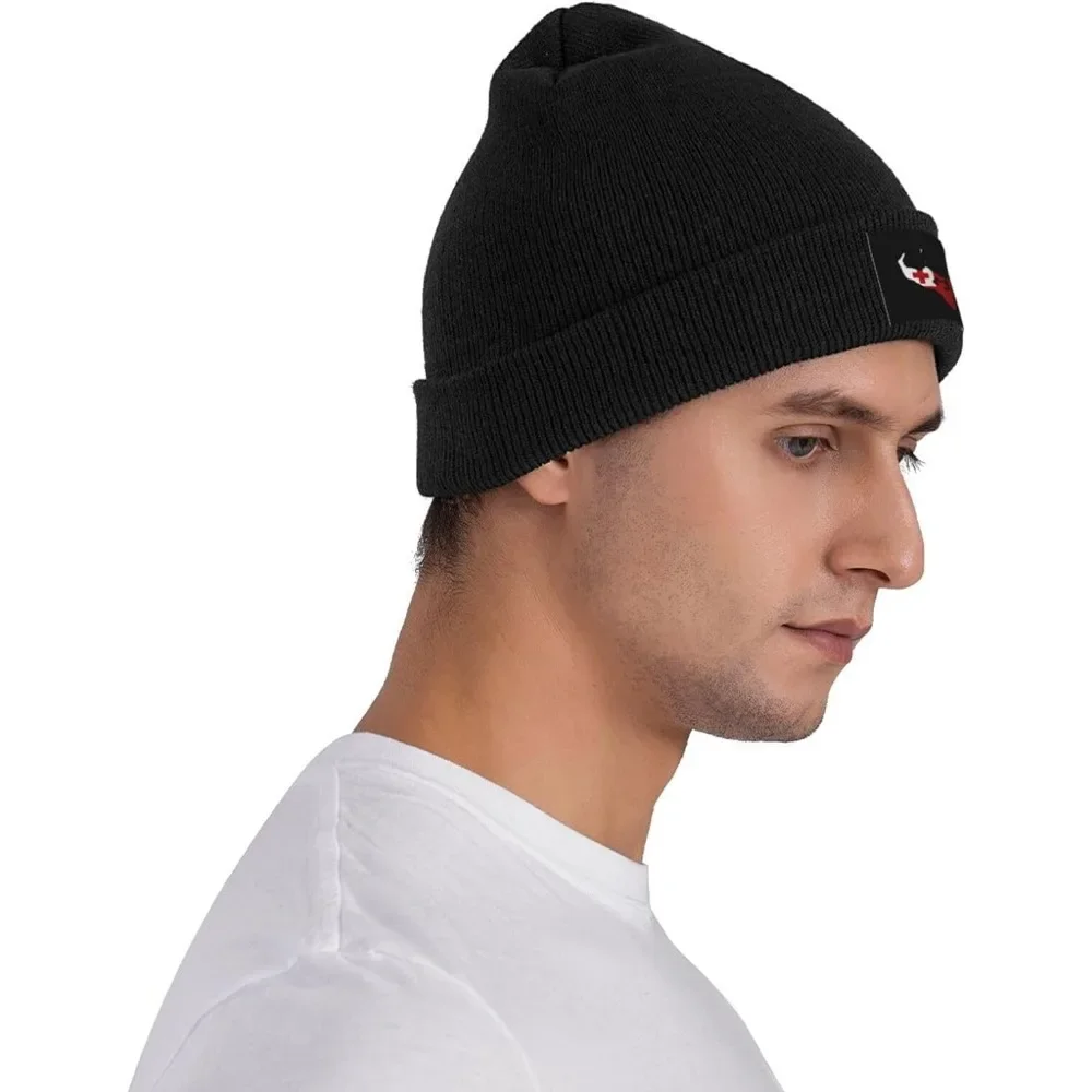 Gorro con mapa de Tonga Terrain para hombres y mujeres, gorro de punto cálido y acogedor con calavera, gorros de invierno acrílicos