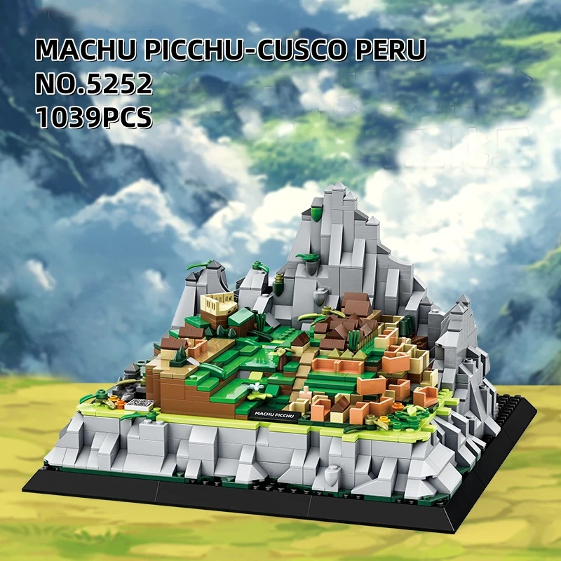 

1039PCS Machu Picchu-Cusco, Peru Architecture Building Blocks Small Particle Model Kits Construction Bricks Toys WANGE Toys
