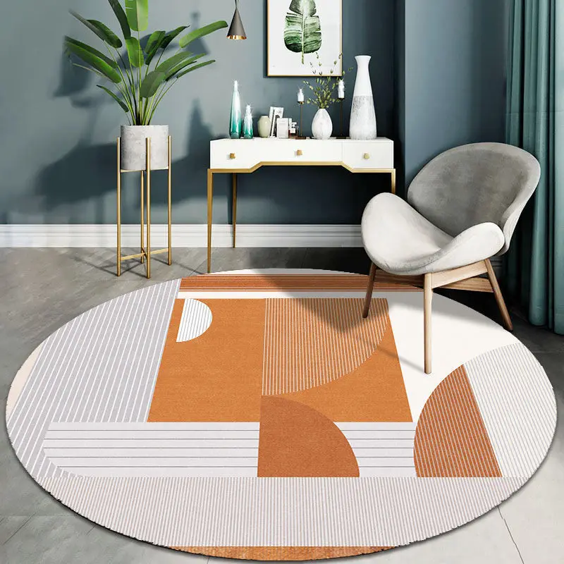 Nordic Round Rug for Living Room Bedroom Balcony – Soft Stylish Home Decor Accent