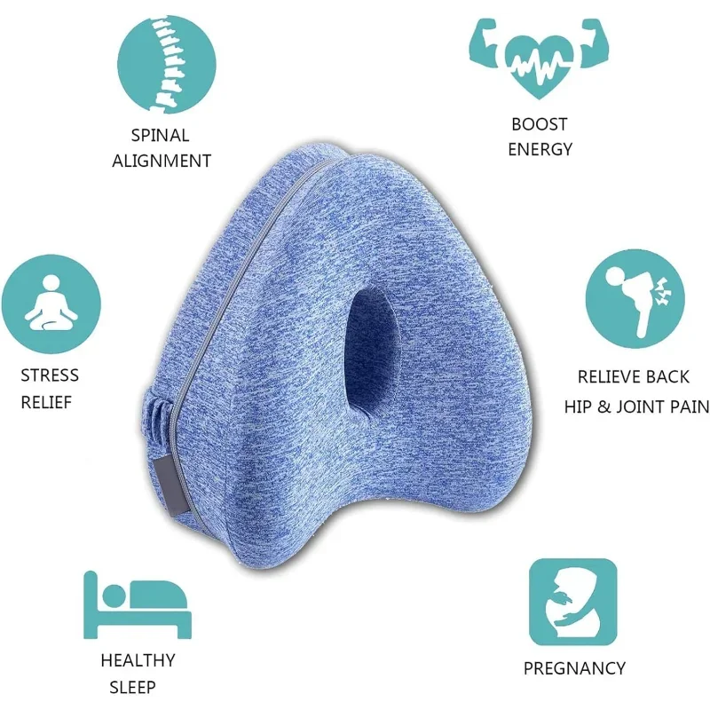 Smooth-Spine Alignment Pillow, Relieve Hip Pain and Sciatica, Leg & Knee Support Pillow, Leg Pillows for Improved Side Sleepers