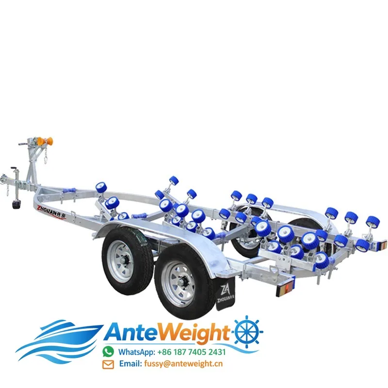 Emergency Rescue Boat Trailer, 4-Wheel Dinghy Dolly | Factory Direct Inflatable Boat Transport Frame