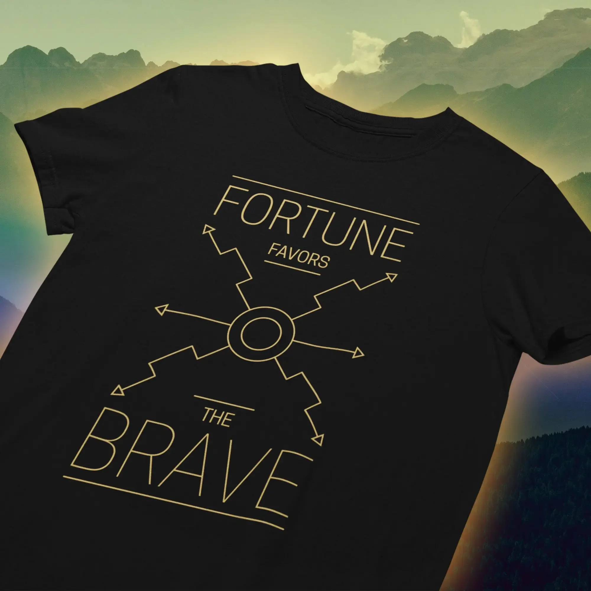 Fortune Favors the Brave Roman Latin Proverb Unisex T-shirt