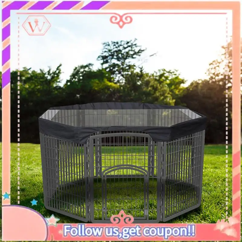 Upgraded Octagon Pet Playpen Cover Mesh Pet Playpen Cover Fabric Sunscreen Cover Black Pet House Covers 24 Inches