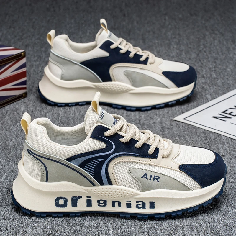 Spring Men's Breathable Mesh Sneakers Fashion Casual Sports Shoes Lightweight Walking Tennis Shoes