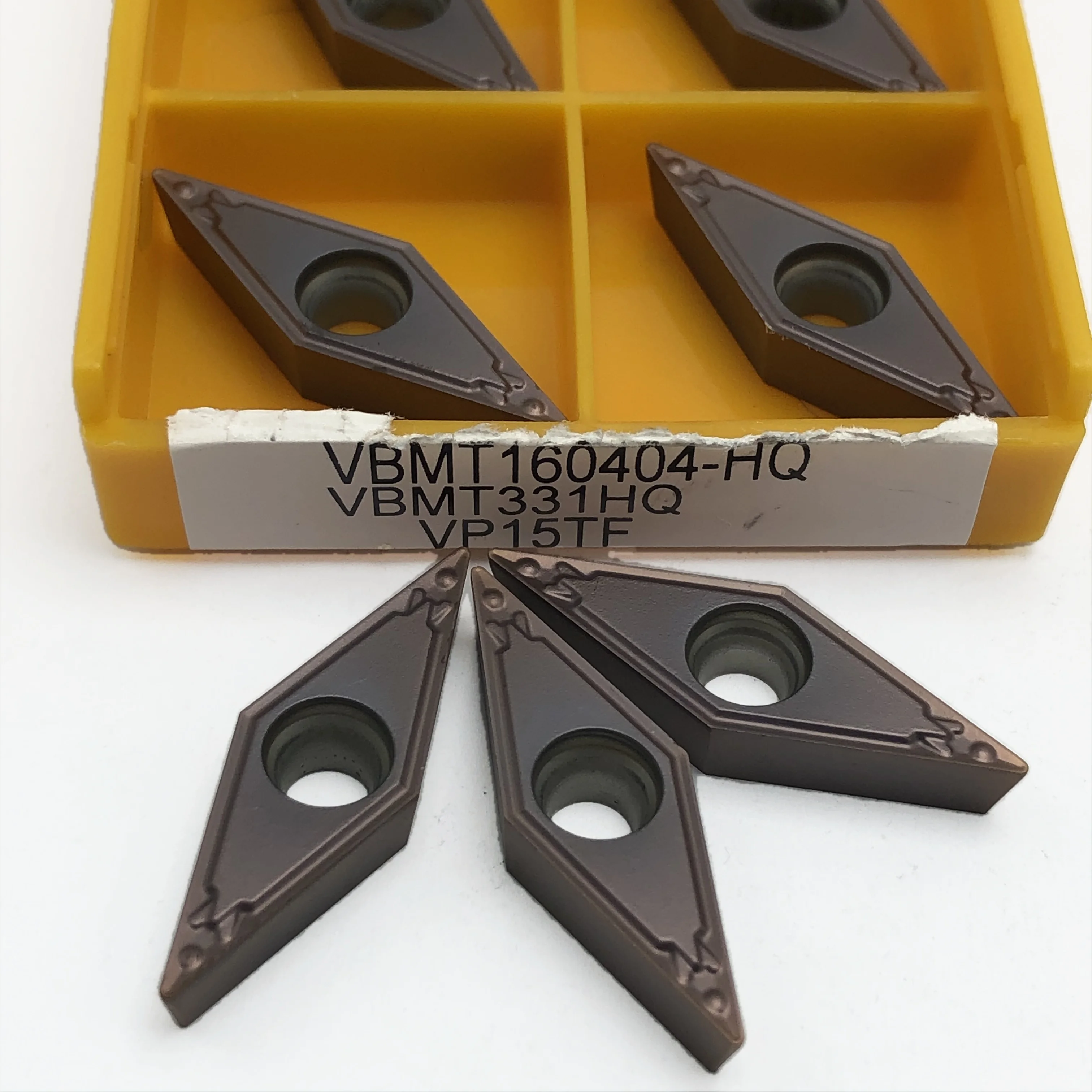 Ferramenta de torneamento externo para aço, Lâmina de carboneto, Torno CNC, Inserção, Aço inoxidável, VBMT160404 VBMT160408 VP15TF