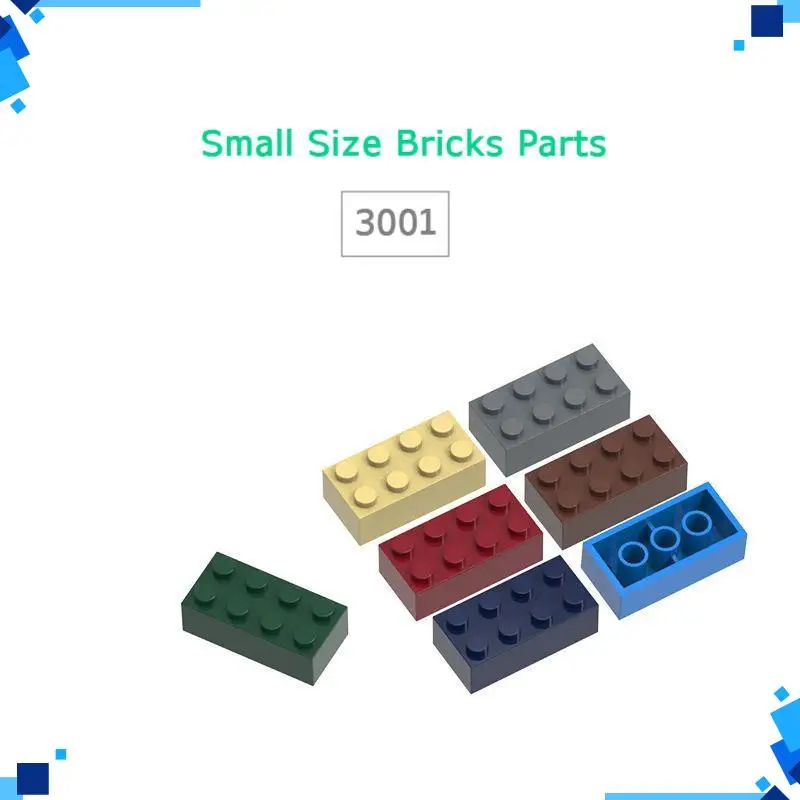 DIY Building Blocks Parts 2x4 Dots Bricks 3001 MOC Educational Creative Size Compatible Blocks Plastic Toys for Children