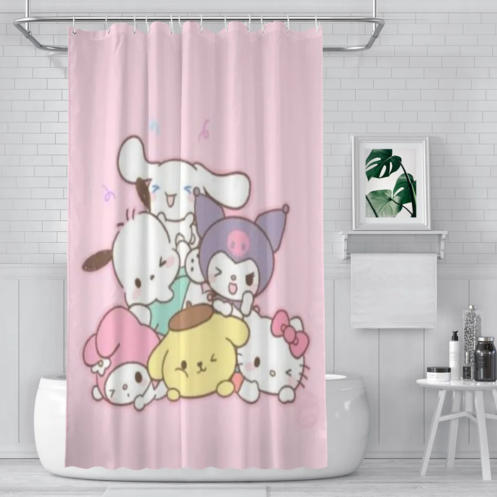 

Sanrio Characters Unique decor Modern Fabric Bathroom Shower Curtains art design Curtain