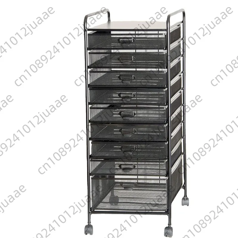 

10/9 Drawer Cart A3 Filing Cabinet Multi-Layer Sundries Sorting Rack Floor Standing Metal File Shelf