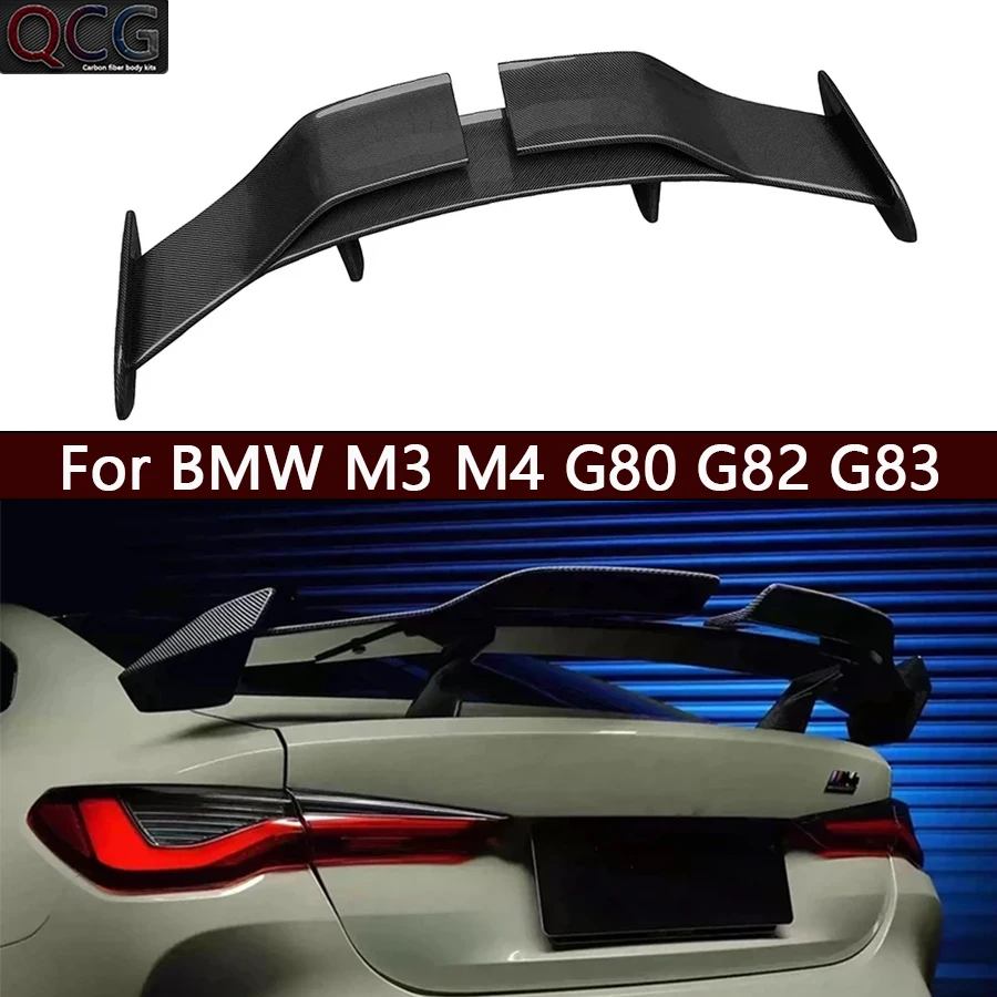 

For BMW M3 M4 G80 G82 G83 Carbon Fiber Tail fins Rear Trunk Spoiler Guide Rear Wing Upgrade body kits Car Accessories