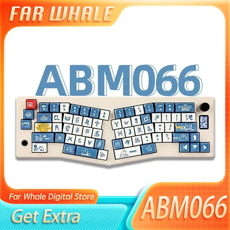 

Cidoo Abm066 Alice Custom Screen Mechanical Keyboard Multifunctional Rgb Knob Three Mode Wireless Gaming Keyboard Gasket Via Mac