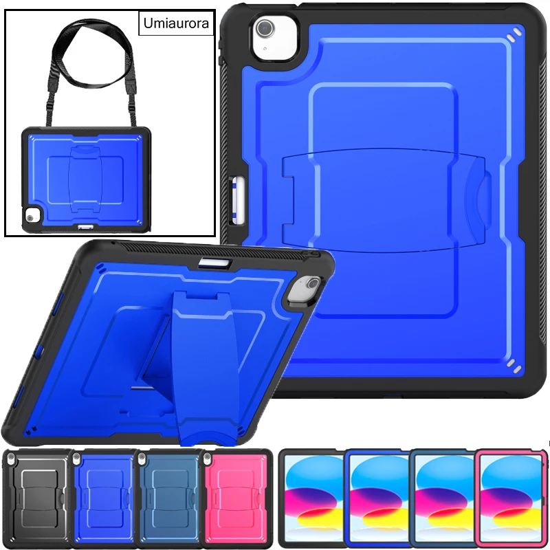 

Для IPad Mini7 8,3 дюйма A17 Pro 13 дюймов M4 Air 11 13 дюймов M2 M3 M4 противоударный силиконовый защитный чехол для ПК с подставкой и ремешком для планшета Funda