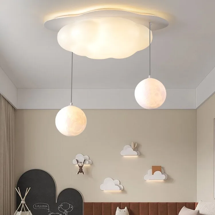 

Новая детская комната, полный спектр защиты глаз, светильник для спальни, потолочный светильник с облаком, скандинавский кремовый ветер, светильник для комнаты мальчика и девочки