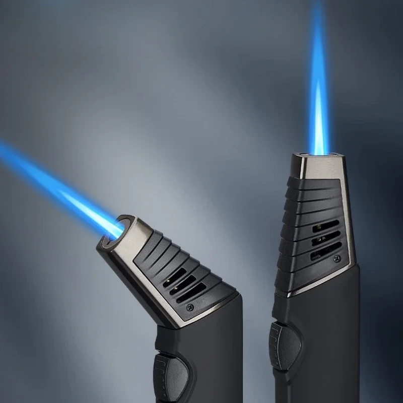 Dual-shape Rotating Head  Refilled Adjustable Flame Fire Outdoor Barbecue Ignition Picnic Jet Torch Lighter Tool No Gas