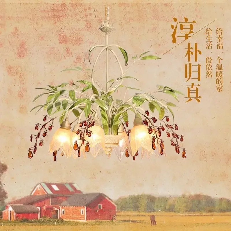 

Morning Glory Green Branches And Leaves Pendant Light for Living Room Dining Room Bedroom Old Cloakroom 2026 Design