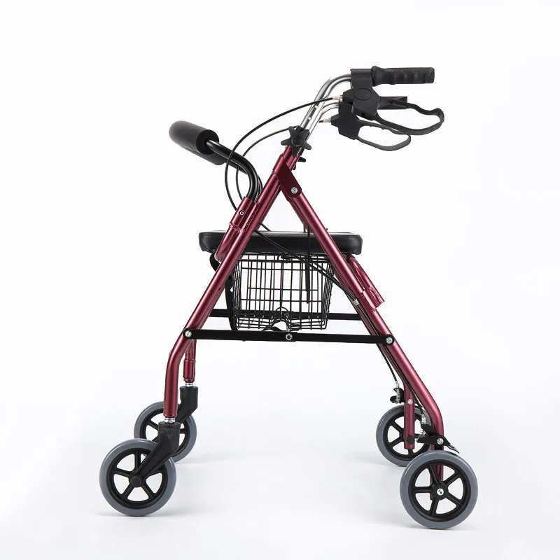 Elderly Mule Cart Walking Aid Aid Trolley Foldable Convenient Small Push Shopping Cart