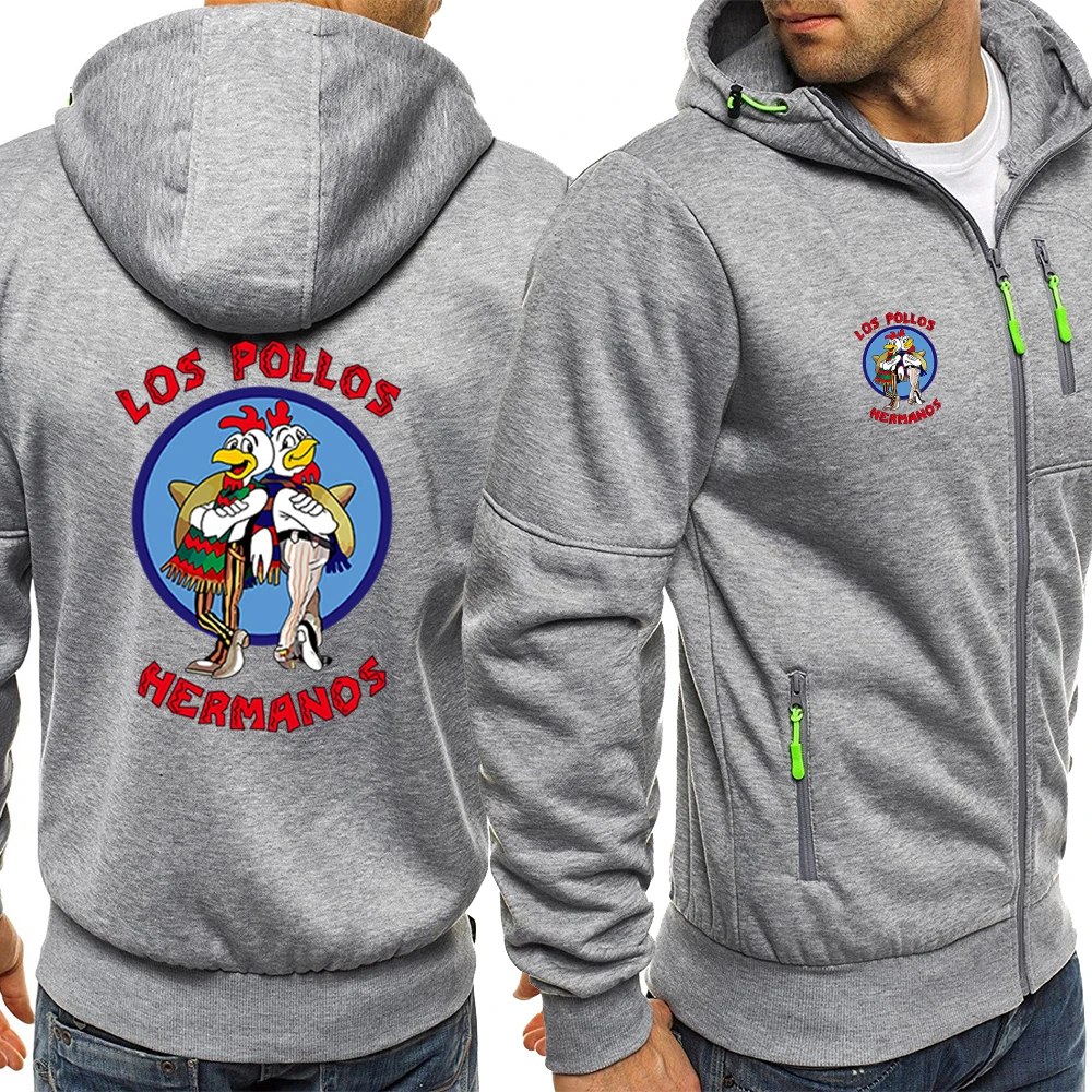 Los Pollos Hermanos Chicken Brothers Hoodies Men Women Fleece Clothes Fashion Oversized Zip Up Sweatshirt Casual Zipper Hoody