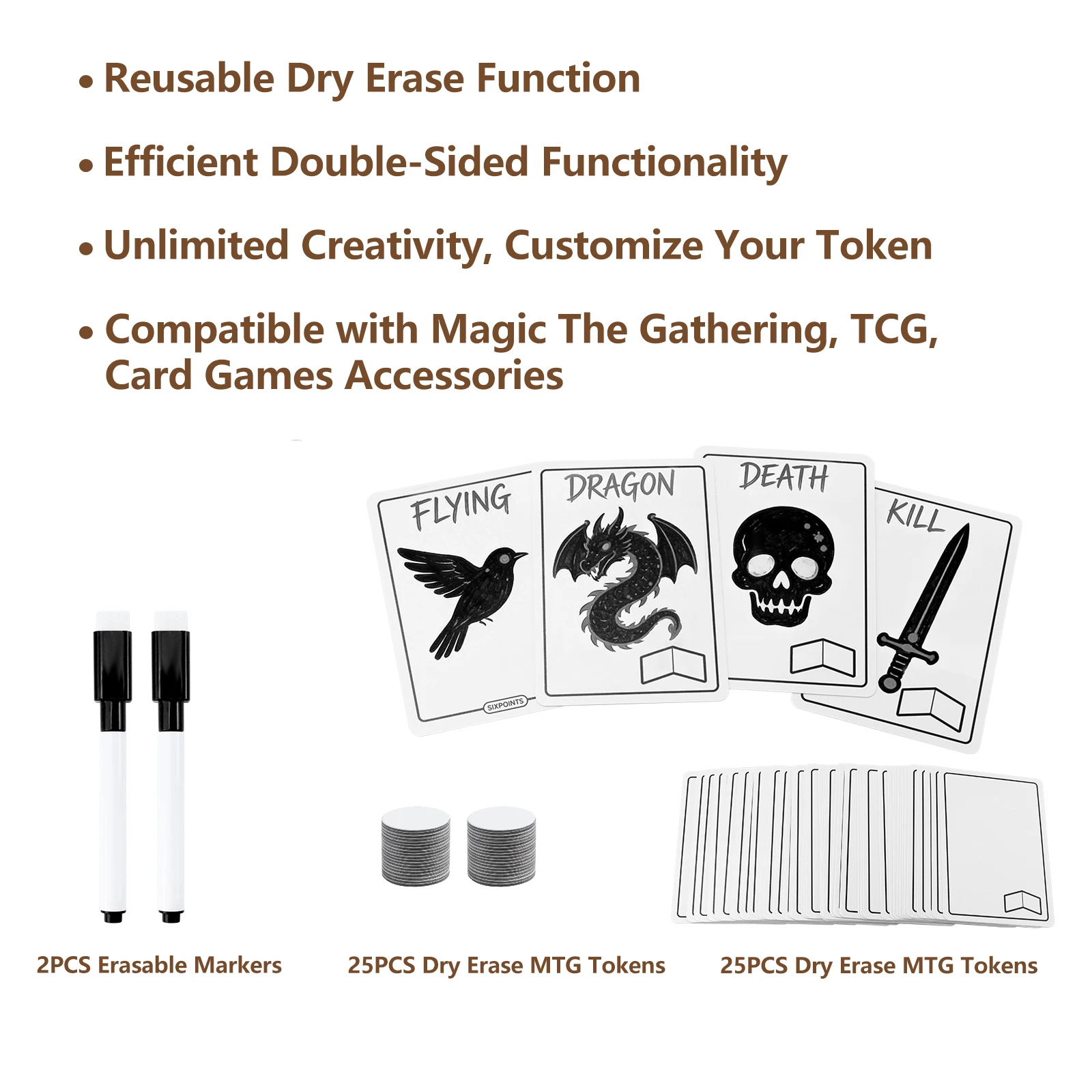 dry erase cards mtg Futhark Tokens Set – Reversible Reusable Double-Sided Universal Tokens Proxy Cards for Magic: The Gathering, MTG Accessories Gift : Toys & Games Crafted from high quality erasable and durable 350GSM thick cardstock Dry-Erase-Cards - Card Kingdom Blog