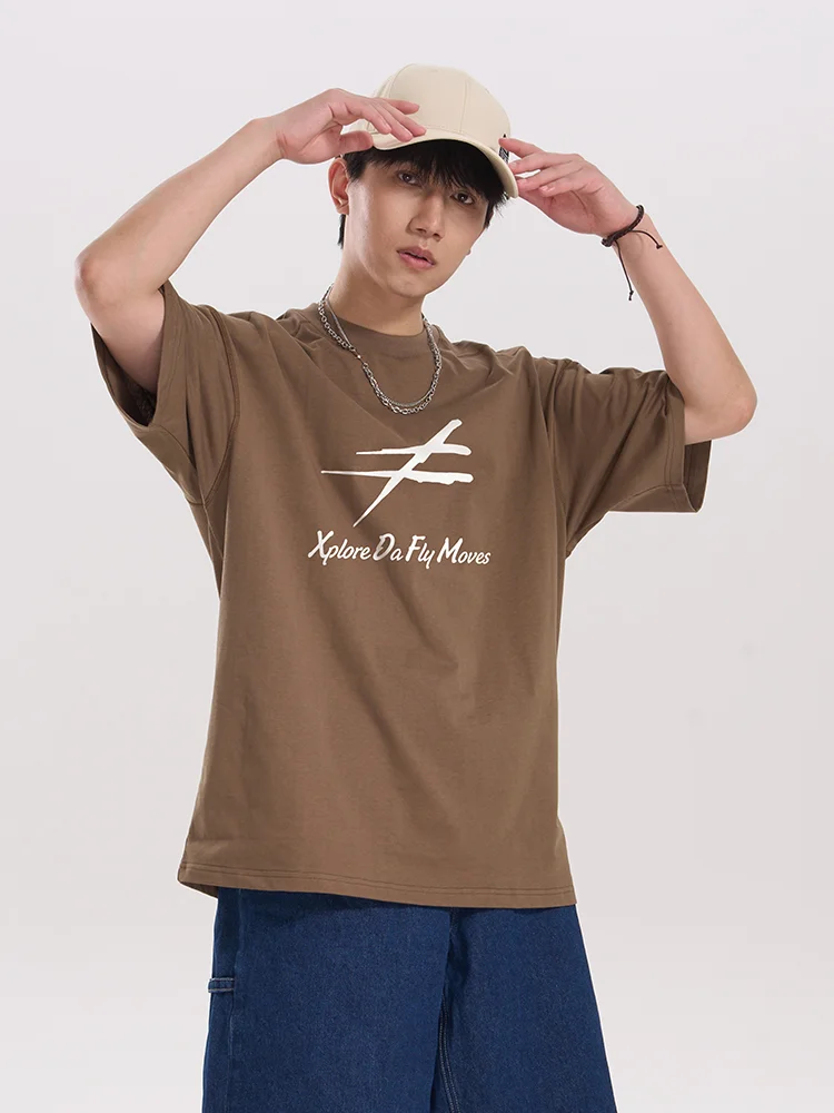 XDFM عادية الأبيض مطبوعة ort Sve تي شيرت الرجال Boting irt f Sve الشباب Faion فضفاضة تناسب محبوك قطنية عالية الجودة