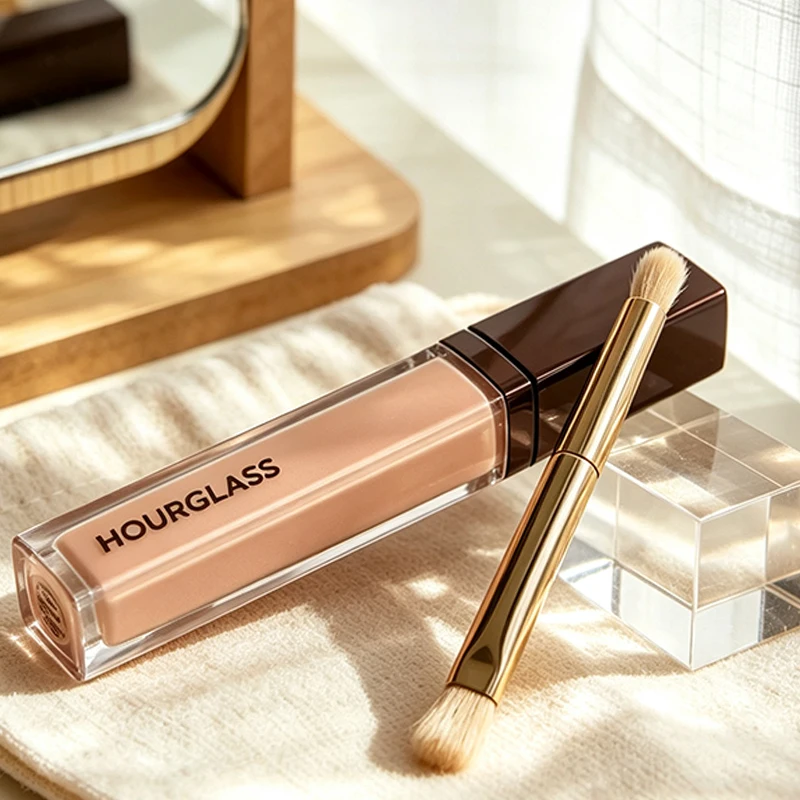Hot Sales Hourglass 8 Colors Silky Concealer Cover Acne Marks Spots Dark Eye Circles Matte Lipstick Mirror Water-light Lip Gloss