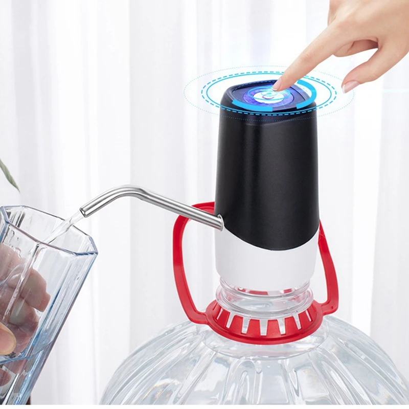 Bomba de botella de agua eléctrica, dispensador de bebidas portátil con carga USB para cocina, taller y garaje