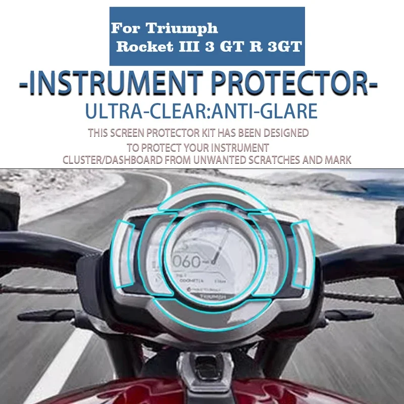 For Triumph Rocket III 3 GT R 3GT Protective Scratch Resistant Clear Transparent Instrument Film