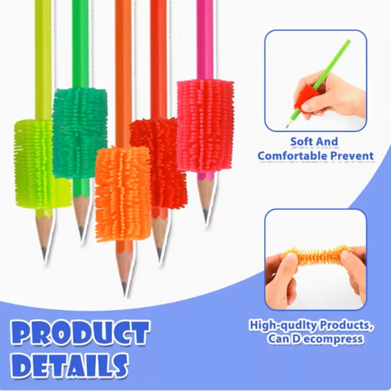 5/10PCS TPR Pen Grip Practise  Aid Writing Gripper Posture Correction Device for Kid Hand Writing Pencil Pen Holder squeeze Toy