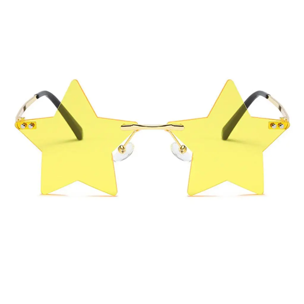 Adults Sunglass Unique Five Pointed Star Frame Irregular Goggles Protection for Outdoor Party Women Men