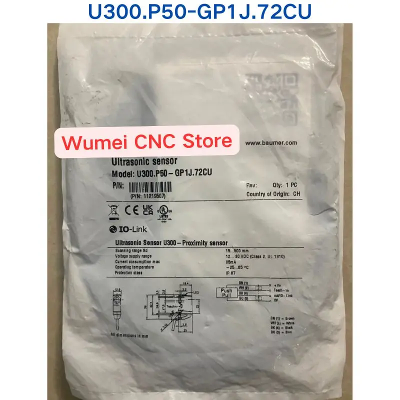 Brand New Original 11219507 Ultrasonic Sensor U300.P50-GP1J.72CU If You Need Other Specifications, Please Consult