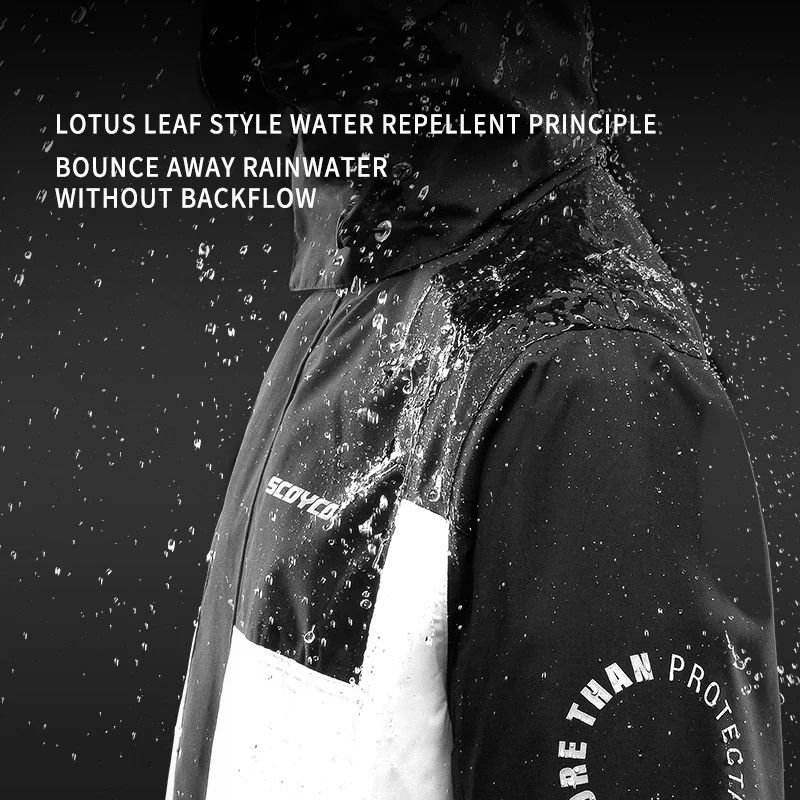 SCOYCO-chubasquero para motocicleta, chaqueta de prevención de lluvia, pantalones, impermeable dividido para motocicleta, impermeable para acampar, senderismo, pesca