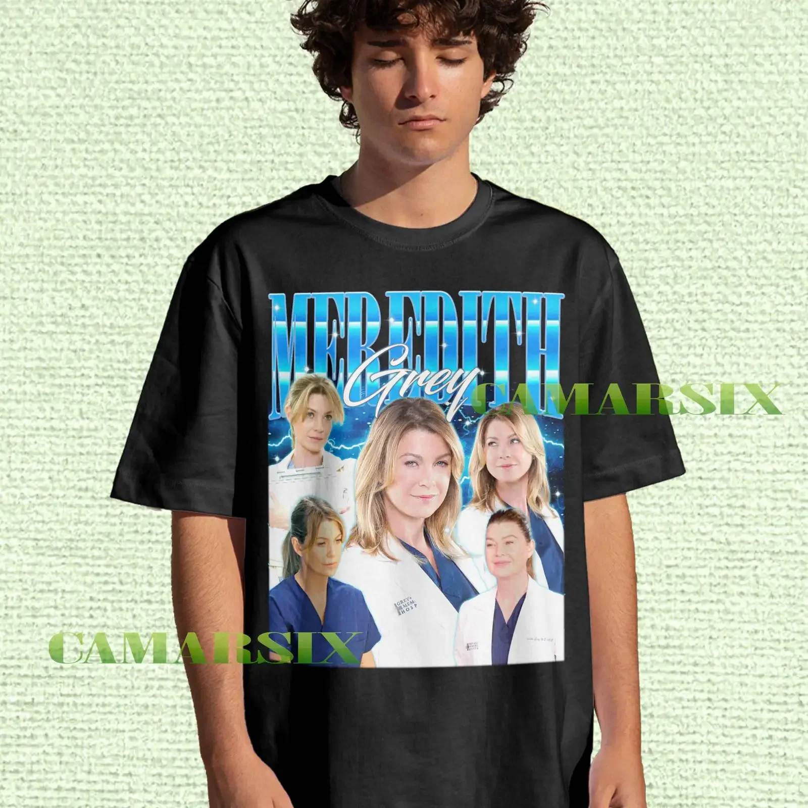 Vintage Meredith Grey T shirt Grey's Anatomy Doctor Themed Fan Merch Casual vintage Washed Stylish Breathable Comfortable